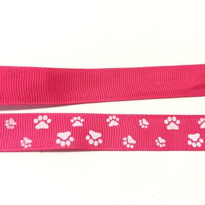 Ripsband Pfoten pink